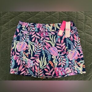 Lilly Pulitzer Sabbia Skort NWT XL Oyster Bay Navy You’ve Been Spotted
